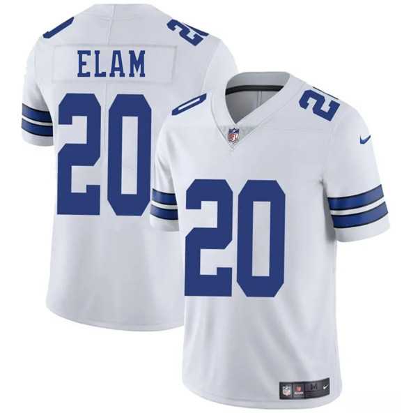 Men & Women & Youth Dallas Cowboys #20 Kaiir Elam White 2025 Vapor Untouchable Limited Stitched Jersey->dallas cowboys->NFL Jersey